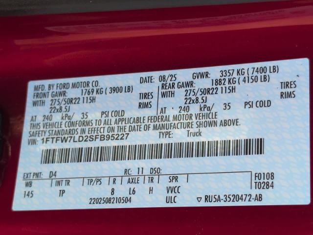 new 2025 Ford F-150 car, priced at $90,040