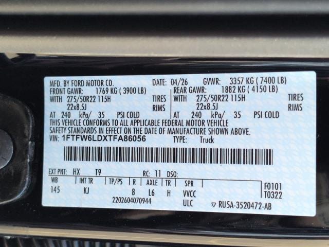 new 2026 Ford F-150 car, priced at $80,000