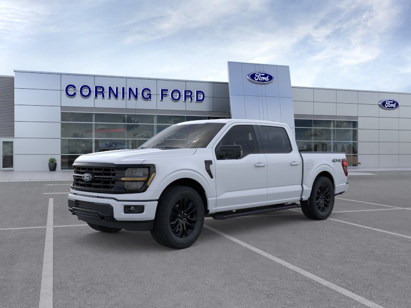 Space White Metallic 2025 Ford F-150 XLT SuperCrew 4WD Pickup Truck Four-Wheel Drive Automatic