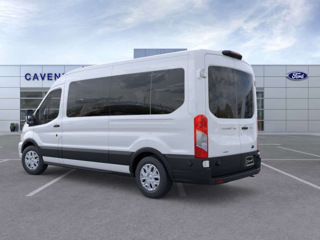 New 2025 Ford Transit Commercial Passenger Van XLT Wagon Medium Roof Van