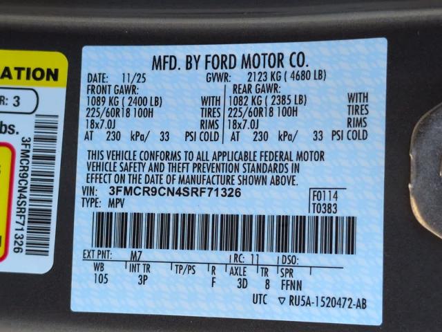 new 2025 Ford Bronco Sport car, priced at $40,559