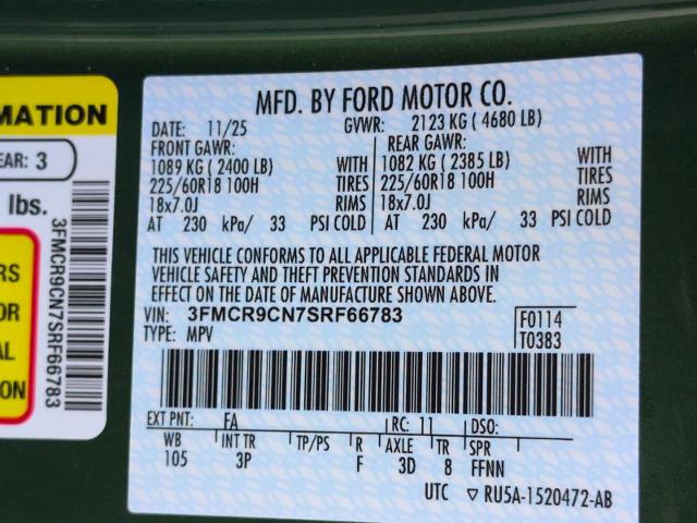 new 2025 Ford Bronco Sport car, priced at $40,930