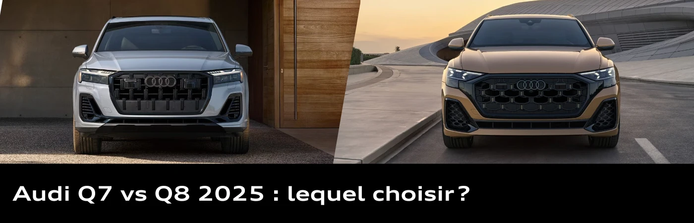 Audi Q7 vs Q8 2025 : lequel choisir ?