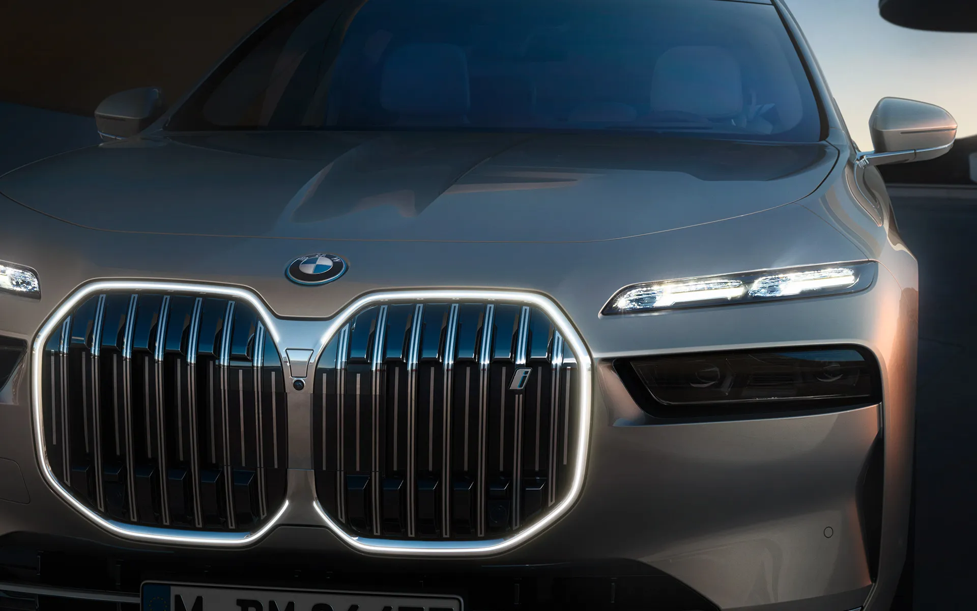 La calandre de la BMW i7.
