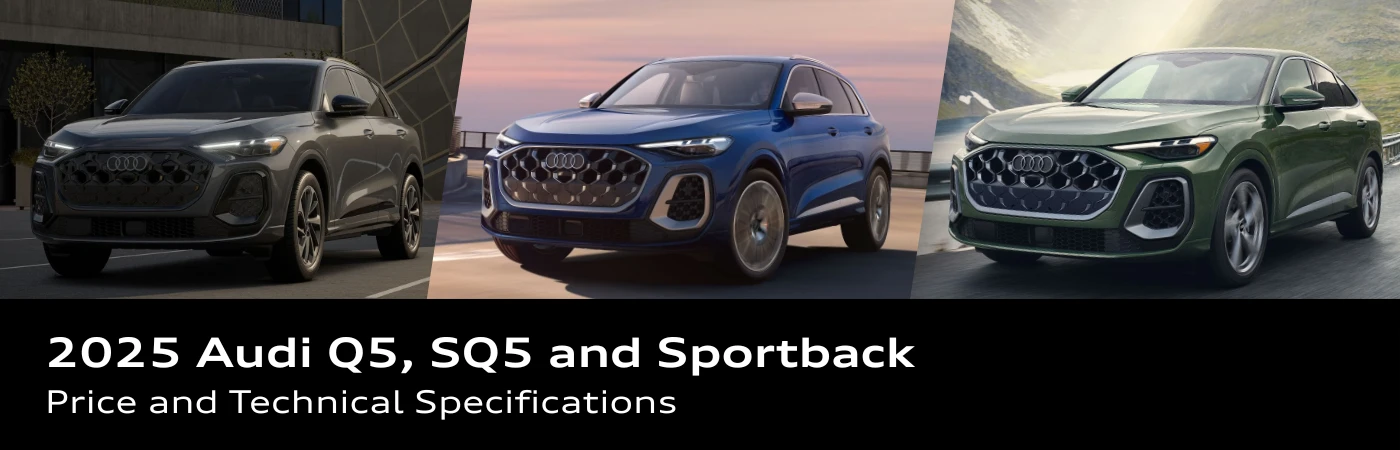 Audi Q5, SQ5 and Sportback: Price and Technical Specifications