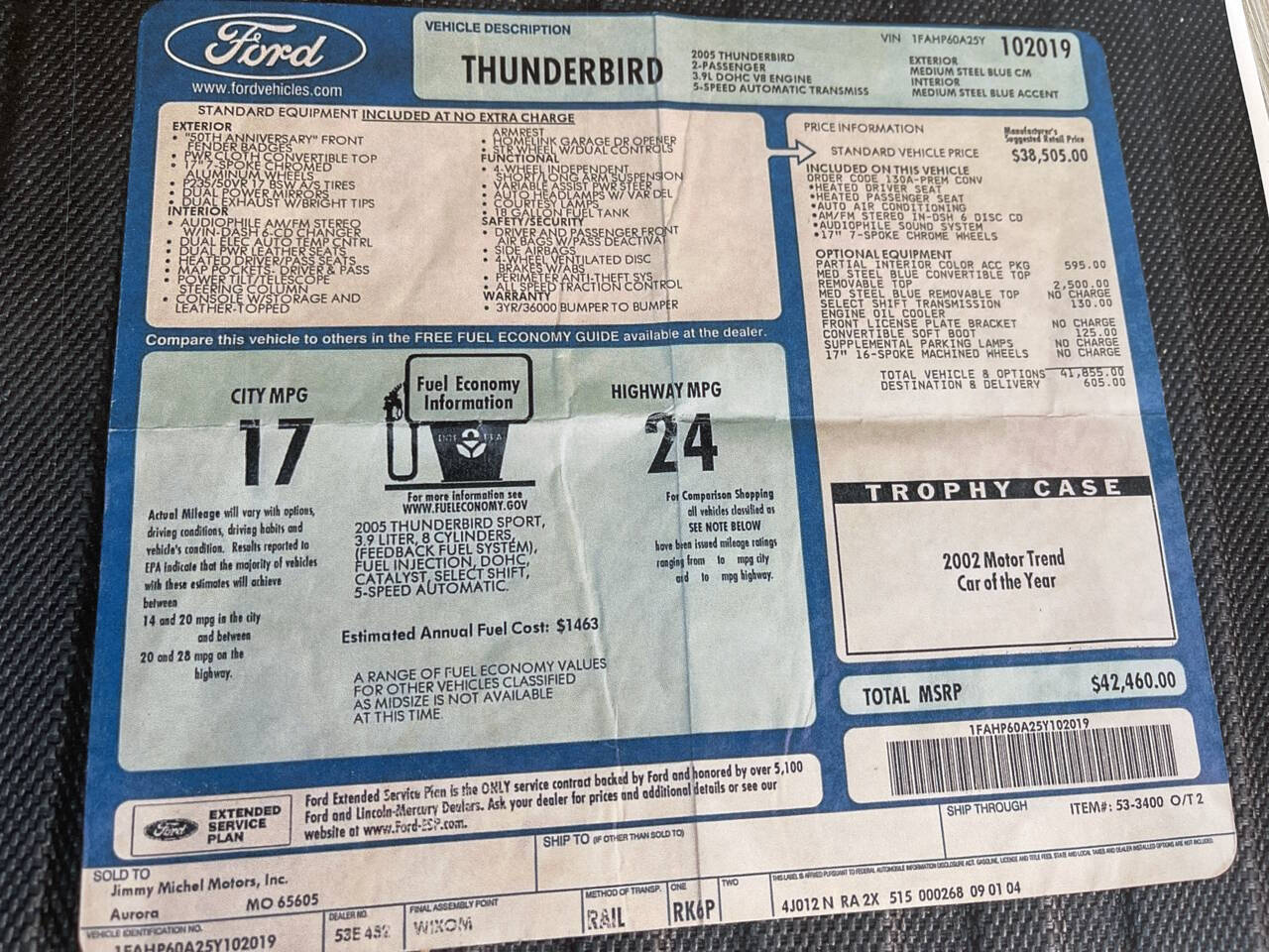 2005 Ford Thunderbird Deluxe's photo