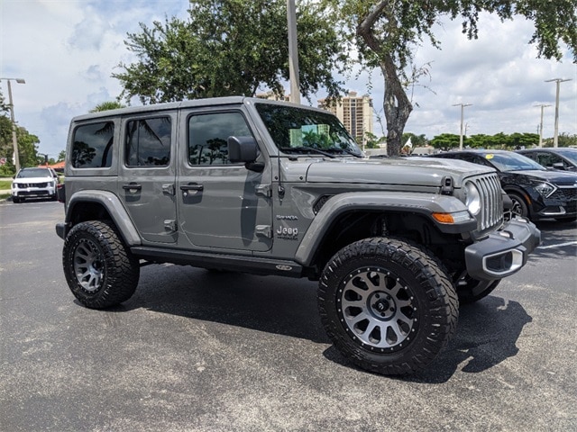 Used 2021 Jeep Wrangler Unlimited Sahara with VIN 1C4HJXEG7MW578890 for sale in Fort Myers, FL