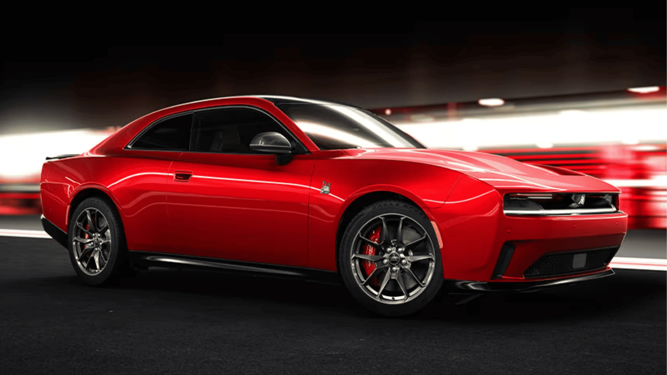 2025 Dodge Charger Daytona in striking red, showcasing its bold muscle car design and performance features for Fort Myers drivers.