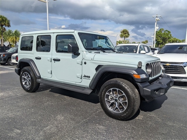 Used 2024 Jeep Wrangler 4-Door Sport S with VIN 1C4PJXDG0RW246553 for sale in Fort Myers, FL