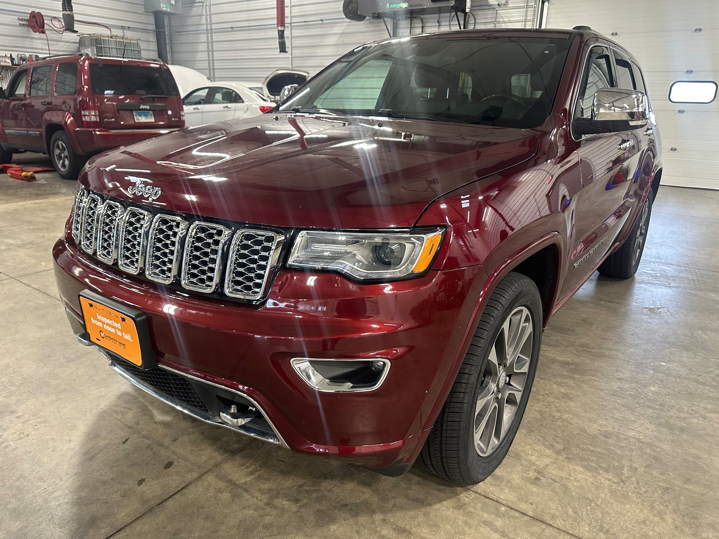 Certified 2018 Jeep Grand Cherokee Overland with VIN 1C4RJFCG6JC324845 for sale in Galena, IL