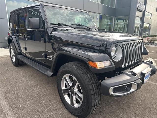 Used 2020 Jeep Wrangler Unlimited Sahara with VIN 1C4HJXEN0LW115339 for sale in Galesburg, MI