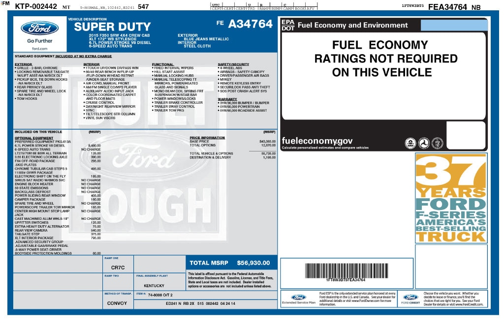 2015 Ford F-350 Super Duty XLT