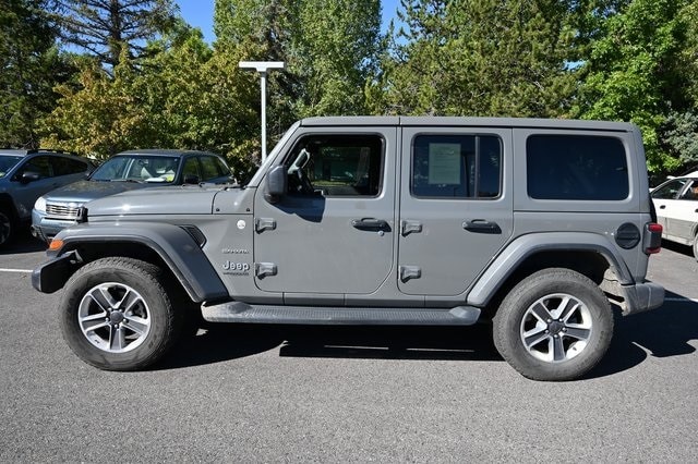 Used 2021 Jeep Wrangler Unlimited Sahara with VIN 1C4HJXEGXMW596039 for sale in Bozeman, MT