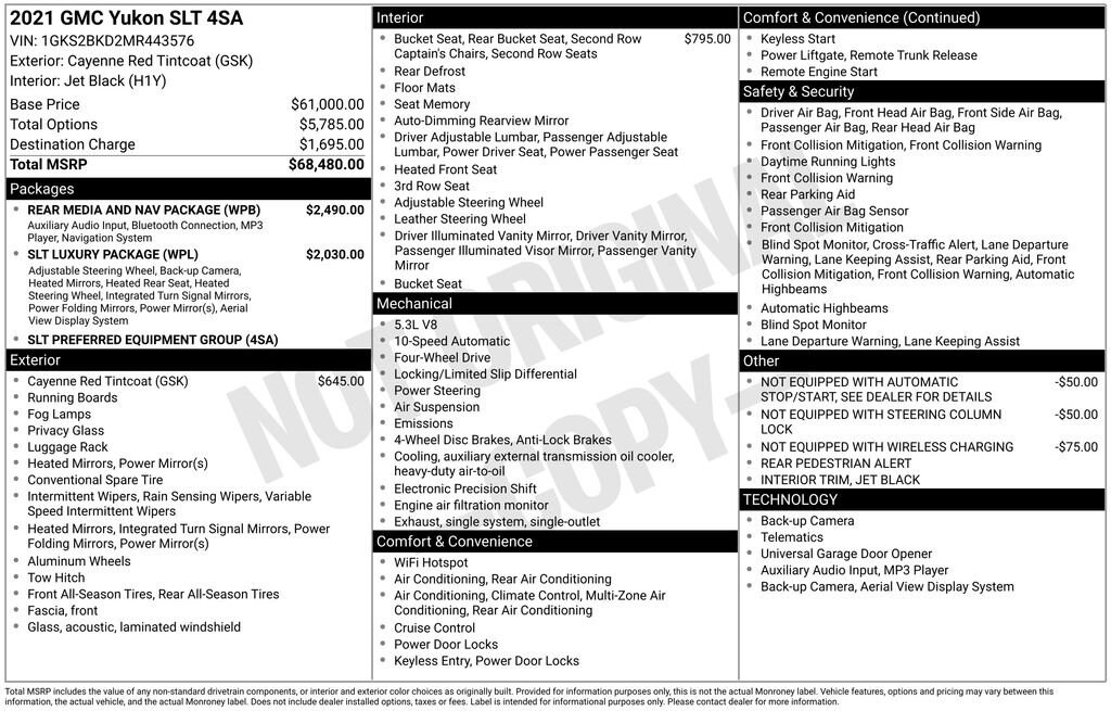 Used 2021 GMC Yukon SLT SUV