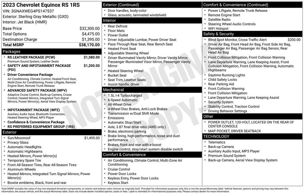 Used 2023 Chevrolet Equinox RS SUV