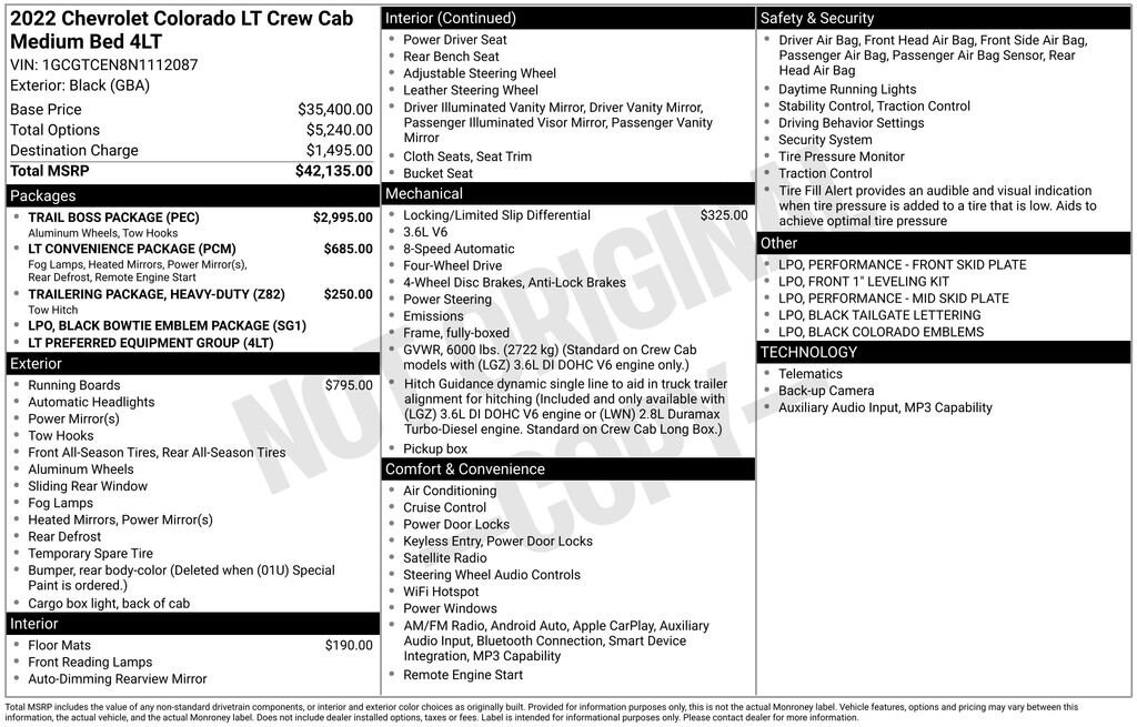 Used 2022 Chevrolet Colorado LT Truck Crew Cab