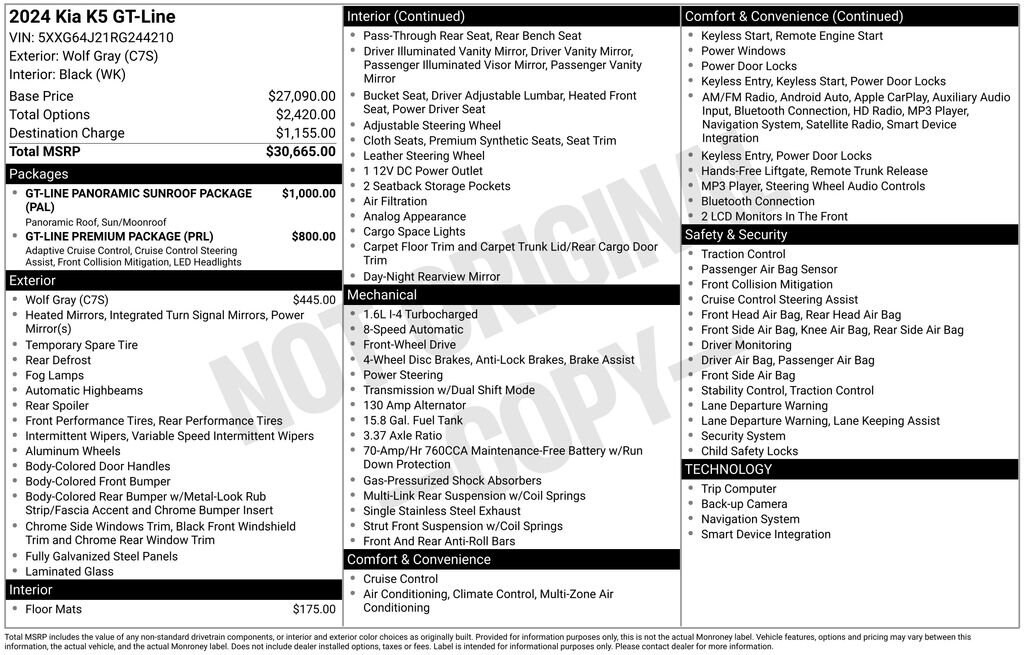 Used 2024 Kia K5 GT-Line Sedan