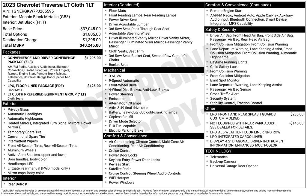 Used 2023 Chevrolet Traverse LT Cloth SUV