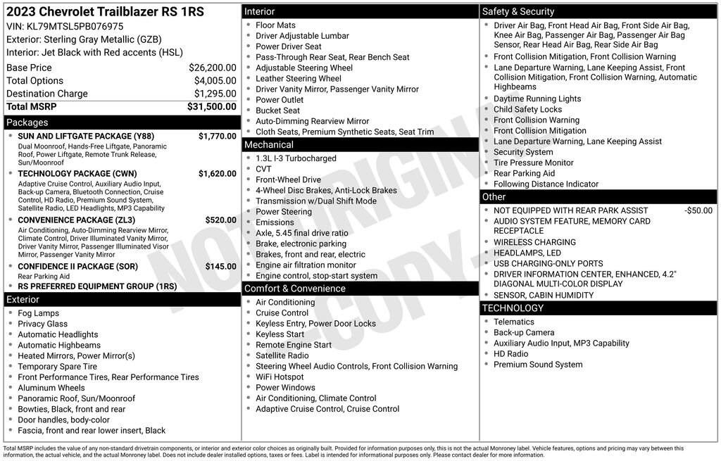 Used 2023 Chevrolet Trailblazer RS SUV