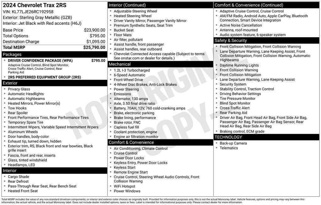 Used 2024 Chevrolet Trax 2RS SUV