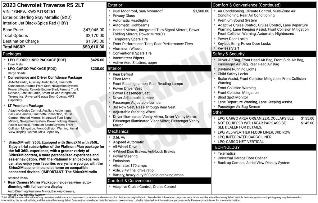 Used 2023 Chevrolet Traverse RS SUV