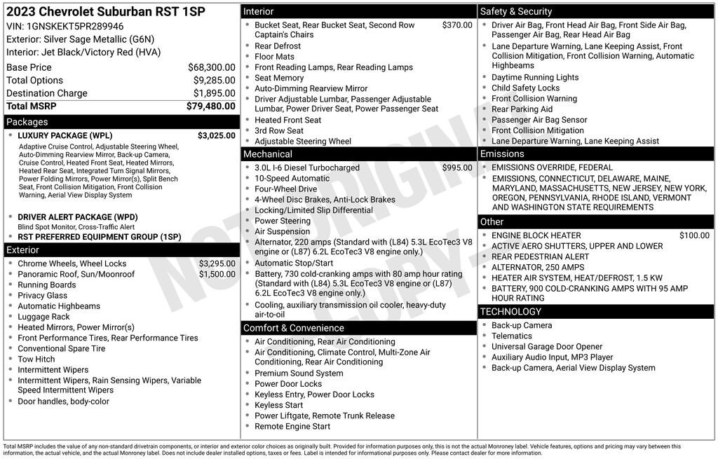 Used 2023 Chevrolet Suburban RST SUV