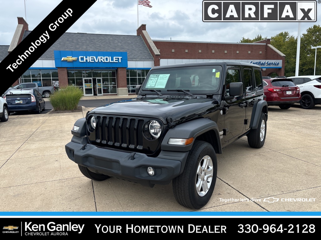 Used 2020 Jeep Wrangler Unlimited Sport S with VIN 1C4HJXDN0LW348297 for sale in Aurora, OH