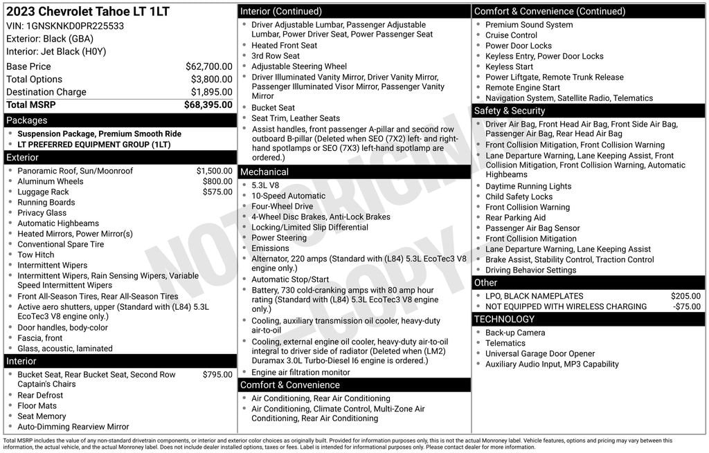 Used 2023 Chevrolet Tahoe LT SUV