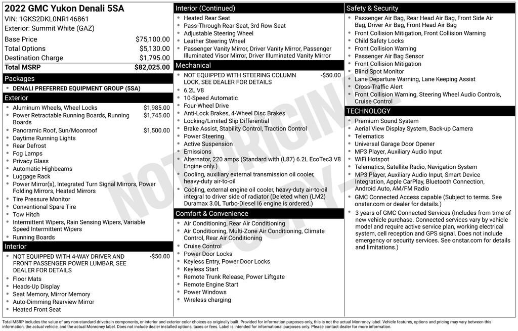 Used 2022 GMC Yukon Denali SUV