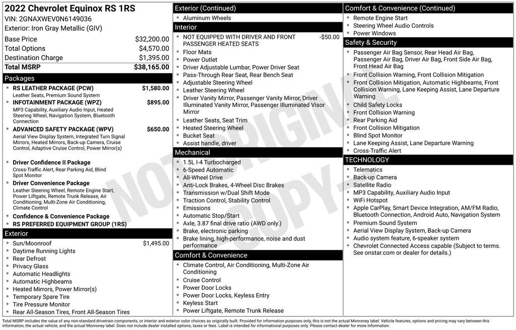Used 2022 Chevrolet Equinox RS SUV
