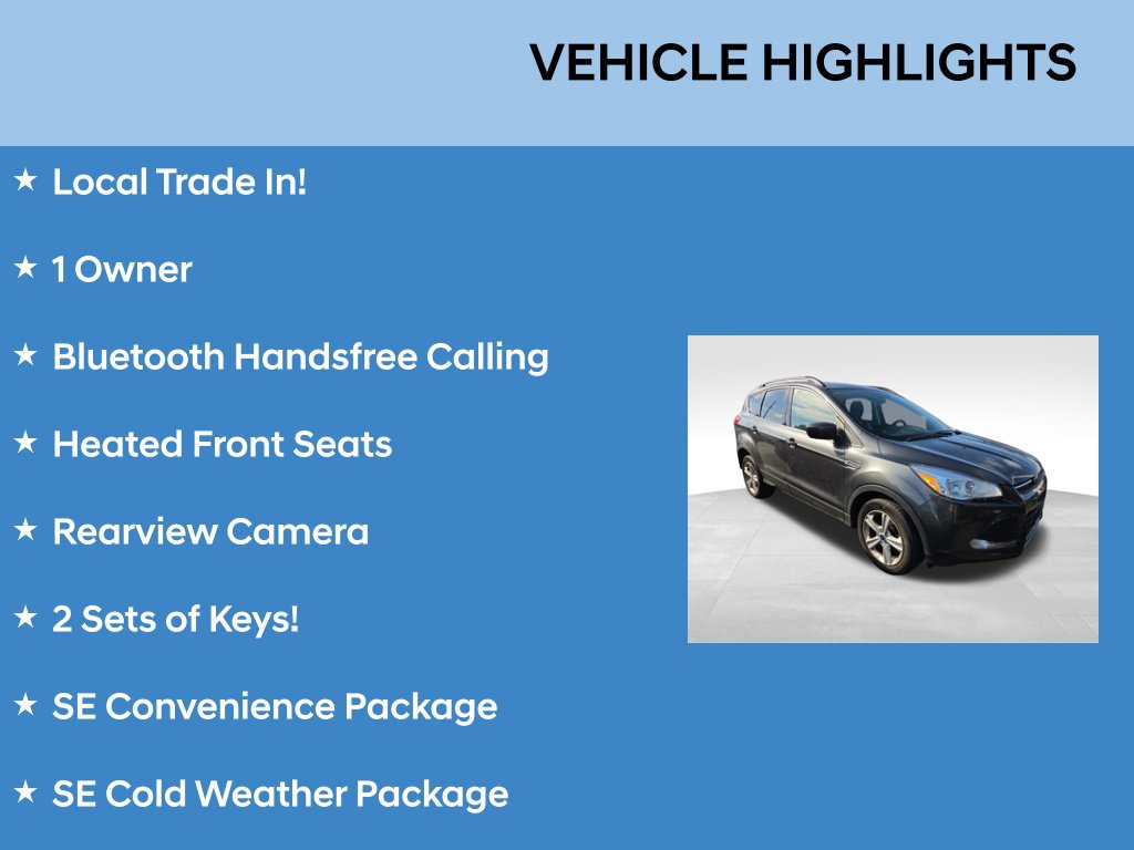 Used 2016 Ford Escape SE with VIN 1FMCU0GX7GUC65307 for sale in Parma, OH