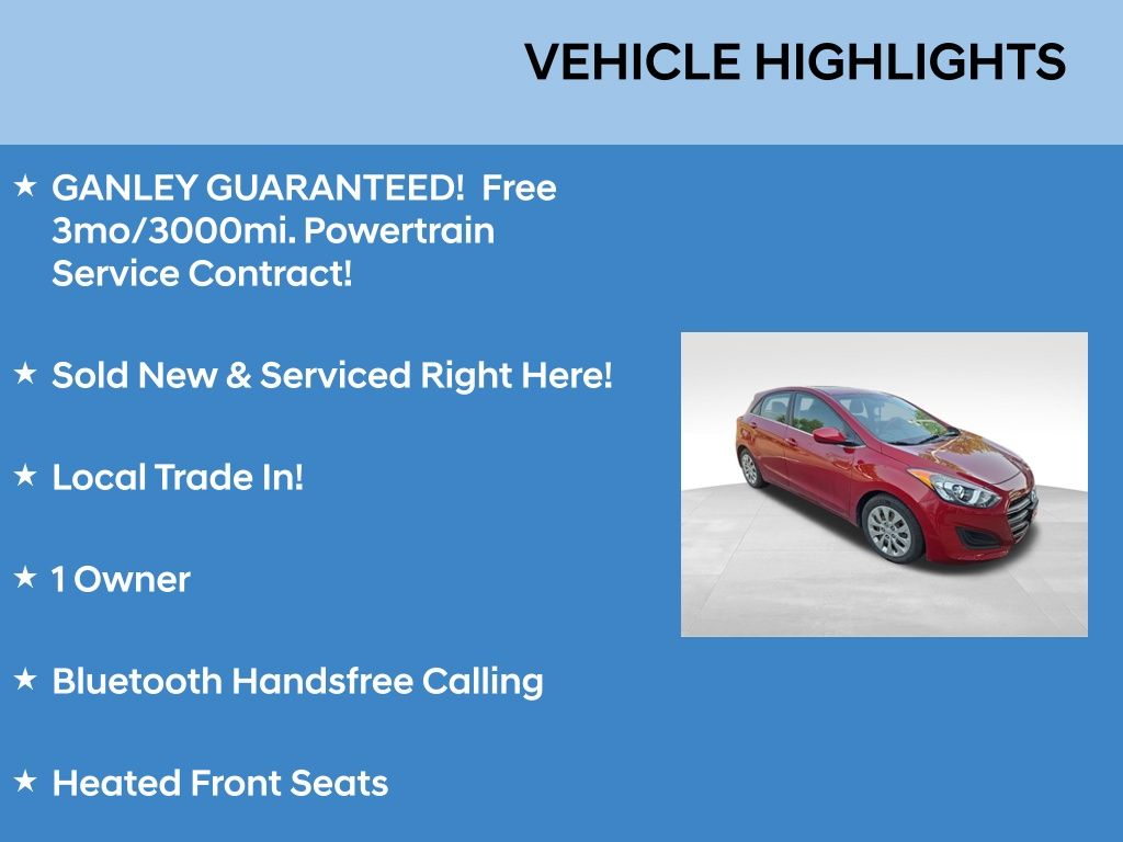 Used 2016 Hyundai Elantra GT Base with VIN KMHD35LH9GU326966 for sale in Parma, OH