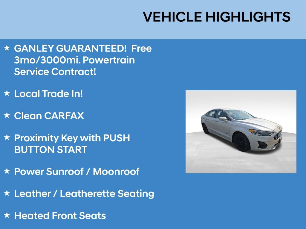 Used 2019 Ford Fusion Hybrid SEL with VIN 3FA6P0MU5KR165053 for sale in Parma, OH