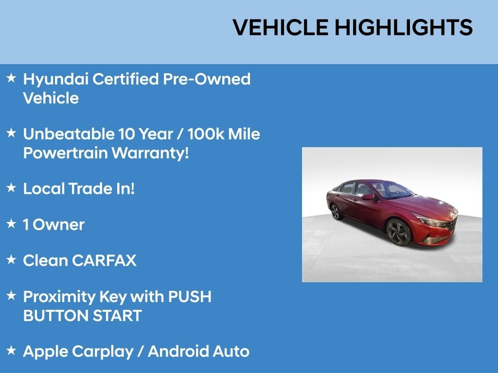 Used 2023 Hyundai Elantra Limited Limited IVT