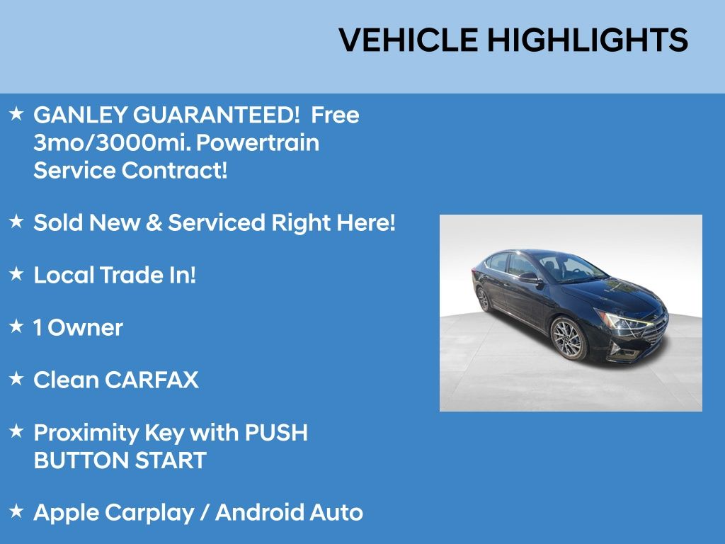 Used 2020 Hyundai Elantra Limited with VIN 5NPD84LF0LH619657 for sale in Parma, OH