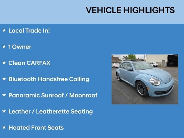 Used 2013 Volkswagen Beetle 2.5 with VIN 3VWHX7AT3DM612483 for sale in Parma, OH