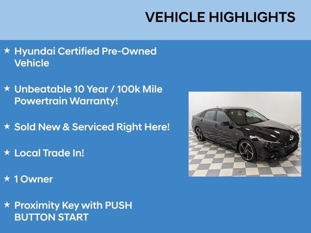 Certified 2022 Hyundai Elantra N Line with VIN KMHLR4AFXNU238074 for sale in Parma, OH