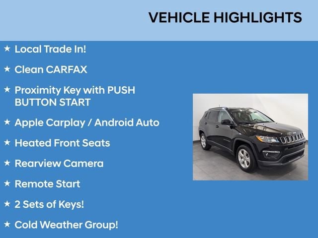 Used 2020 Jeep Compass Latitude with VIN 3C4NJDBB2LT133567 for sale in Parma, OH