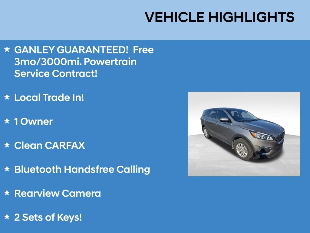 Used 2017 Kia Sorento L with VIN 5XYPG4A31HG206573 for sale in Parma, OH
