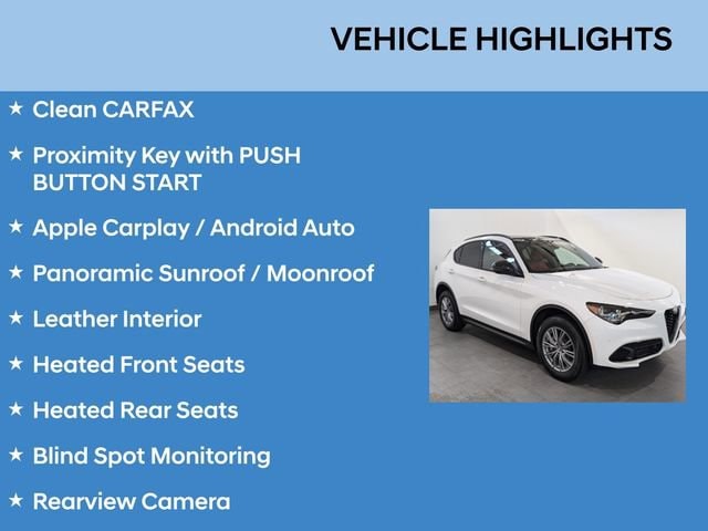 Used 2024 Alfa Romeo Stelvio Sprint with VIN ZASPAKAN3R7D77581 for sale in Parma, OH