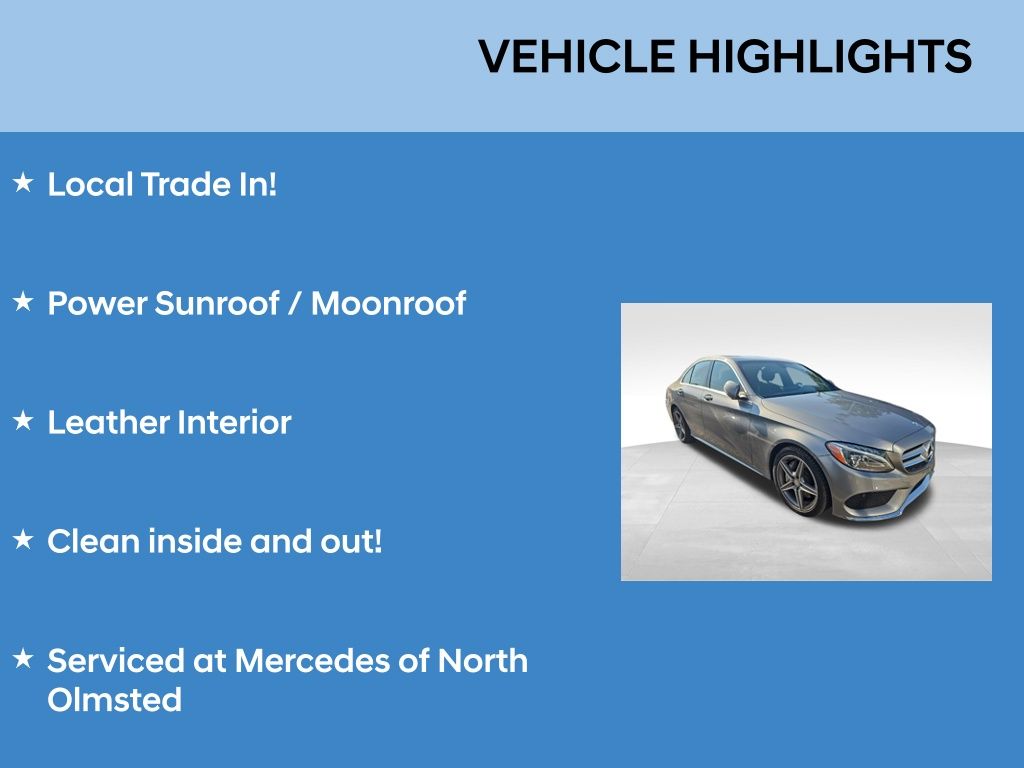 Used 2015 Mercedes-Benz C-Class C300 Sport with VIN 55SWF4KB3FU047028 for sale in Parma, OH