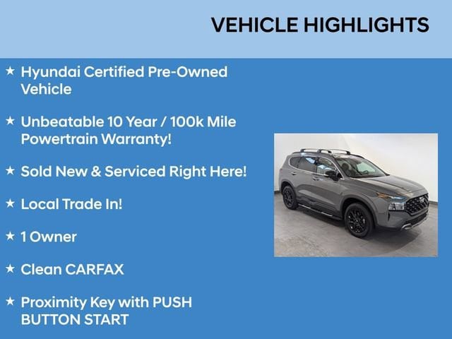 Certified 2023 Hyundai Santa Fe XRT with VIN 5NMS6DAJ2PH543060 for sale in Parma, OH