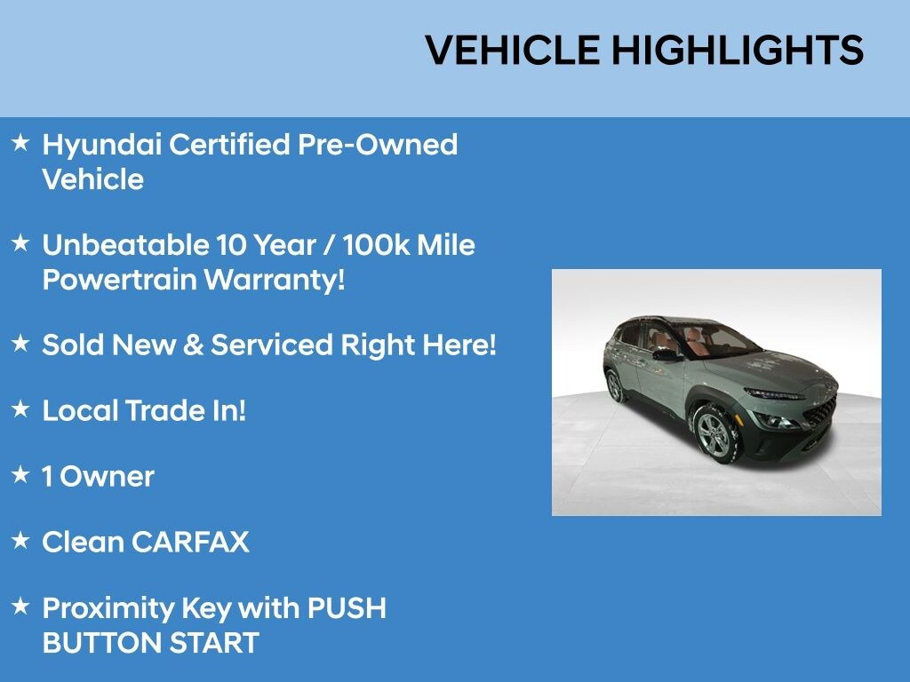 Certified 2023 Hyundai Kona SEL SUV