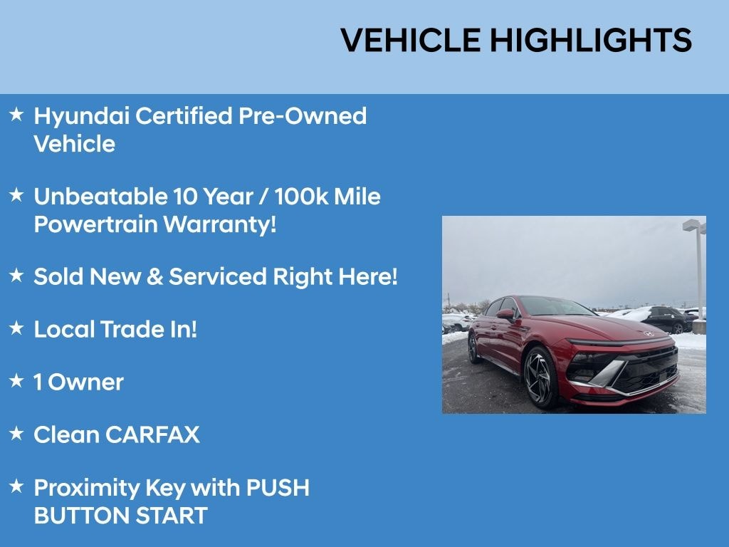 Certified 2025 Hyundai Sonata SEL Convenience Sedan