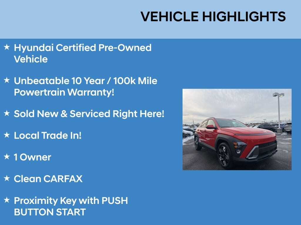 Certified 2024 Hyundai Kona SEL SUV