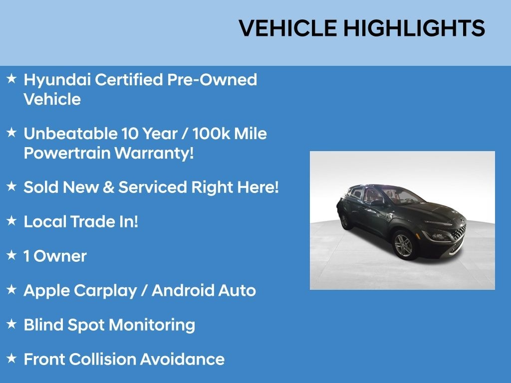 Certified 2023 Hyundai Kona SE SUV
