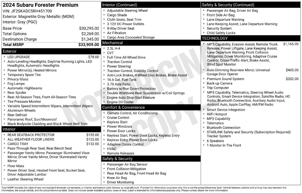 Used 2024 Subaru Forester Premium SUV