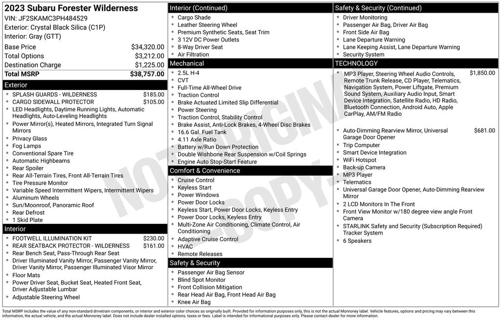 Used 2023 Subaru Forester Wilderness SUV