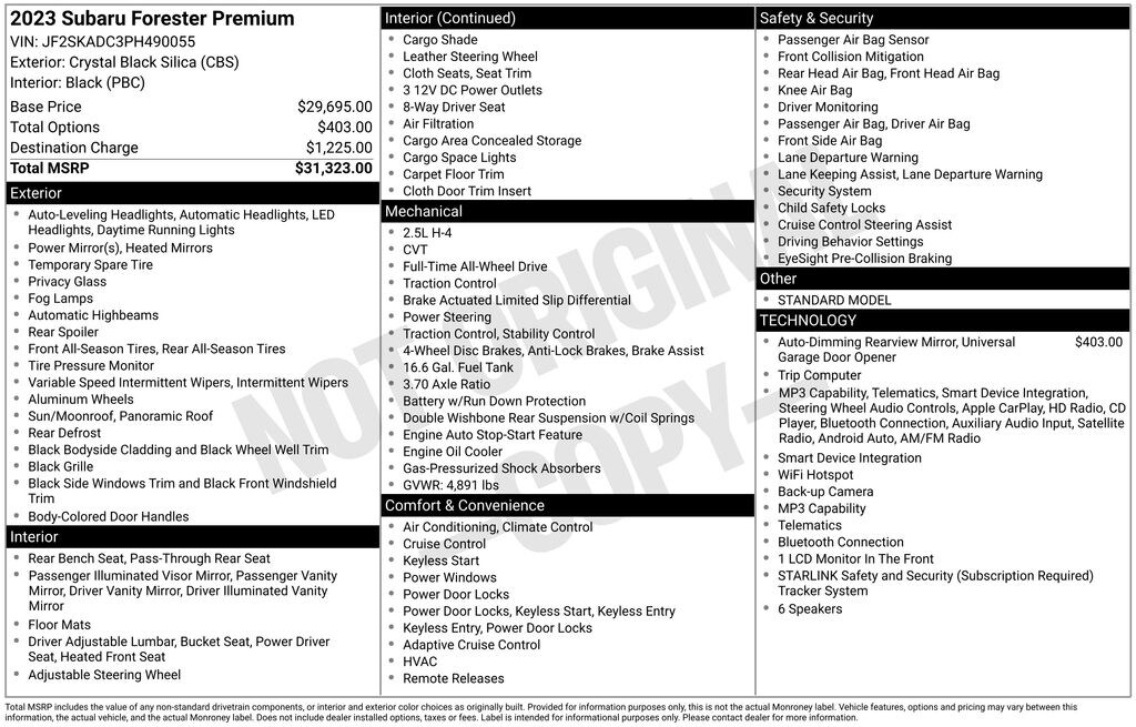 Used 2023 Subaru Forester Premium SUV