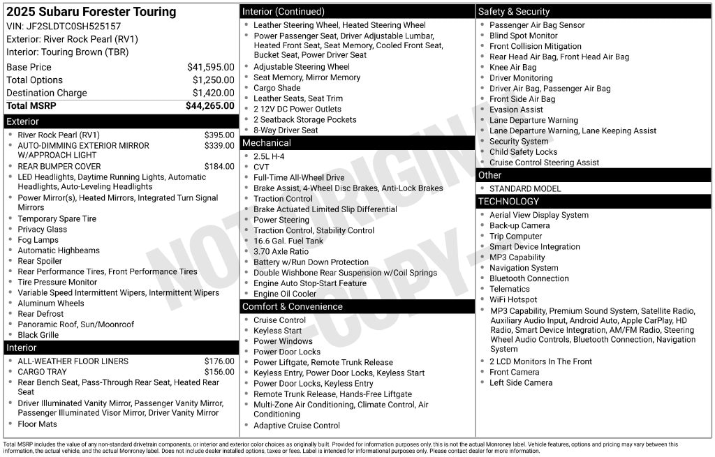 Used 2025 Subaru Forester Touring SUV